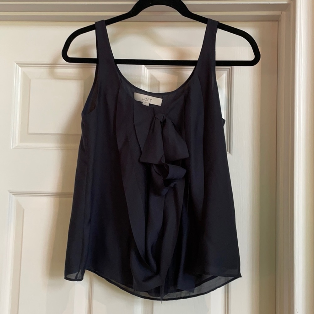 NWT navy loft blouse